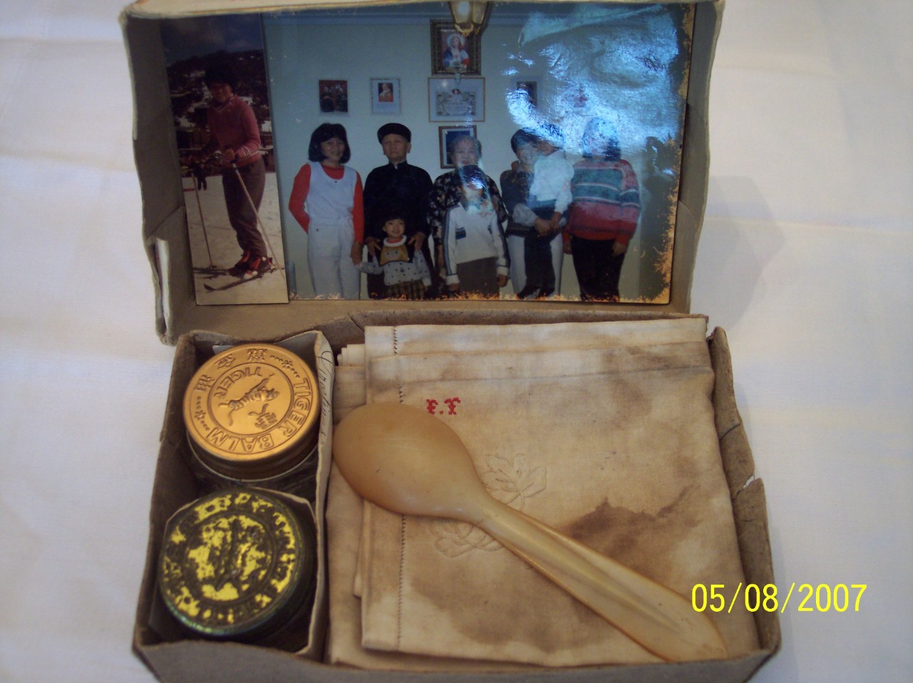 Candy Box, with family photo, in prison.